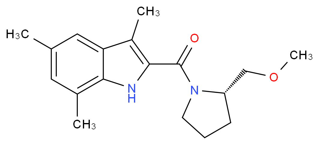 2-{[(2S)-2-(methoxymethyl)-1-pyrrolidinyl]carbonyl}-3,5,7-trimethyl-1H-indole_Molecular_structure_CAS_)