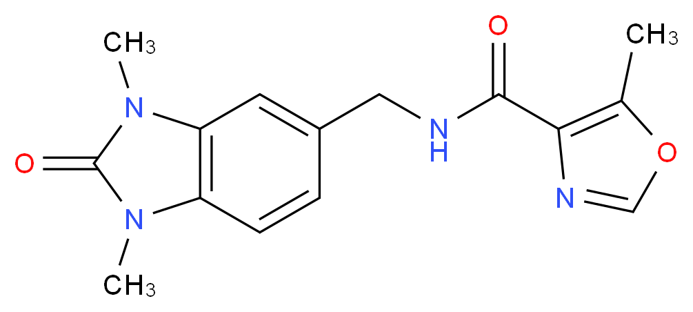 N-[(1,3-dimethyl-2-oxo-2,3-dihydro-1H-benzimidazol-5-yl)methyl]-5-methyl-1,3-oxazole-4-carboxamide_Molecular_structure_CAS_)