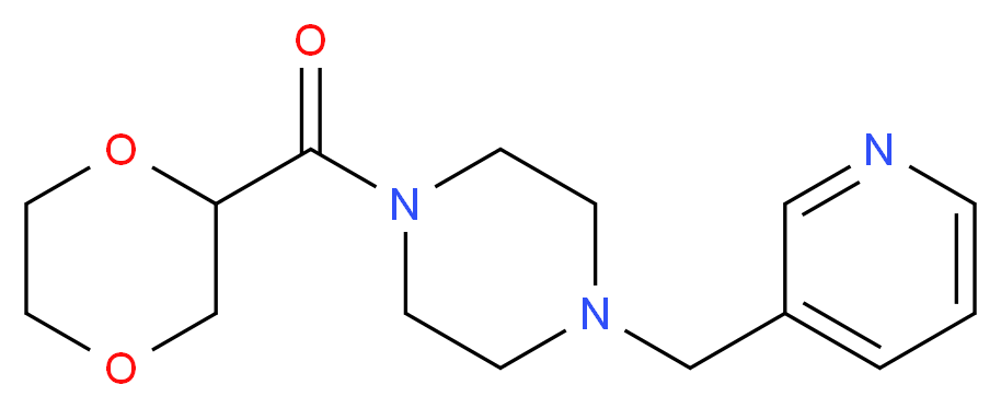 1-(1,4-dioxan-2-ylcarbonyl)-4-(pyridin-3-ylmethyl)piperazine_Molecular_structure_CAS_)