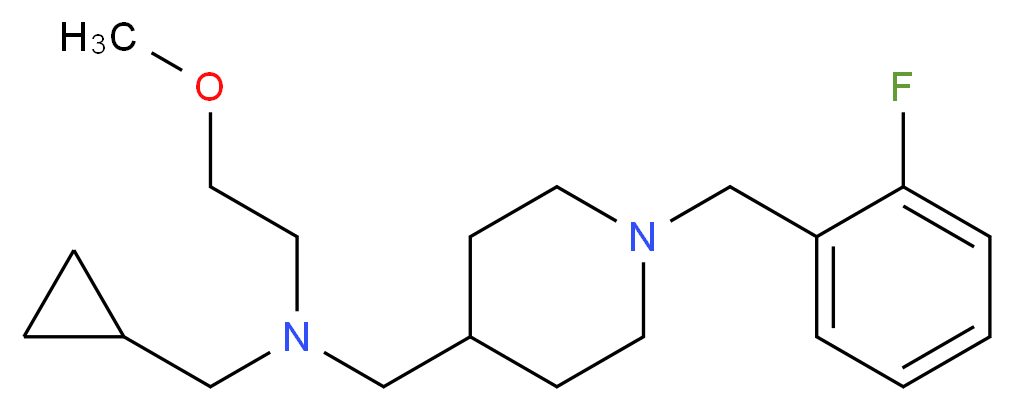 (cyclopropylmethyl){[1-(2-fluorobenzyl)-4-piperidinyl]methyl}(2-methoxyethyl)amine_Molecular_structure_CAS_)