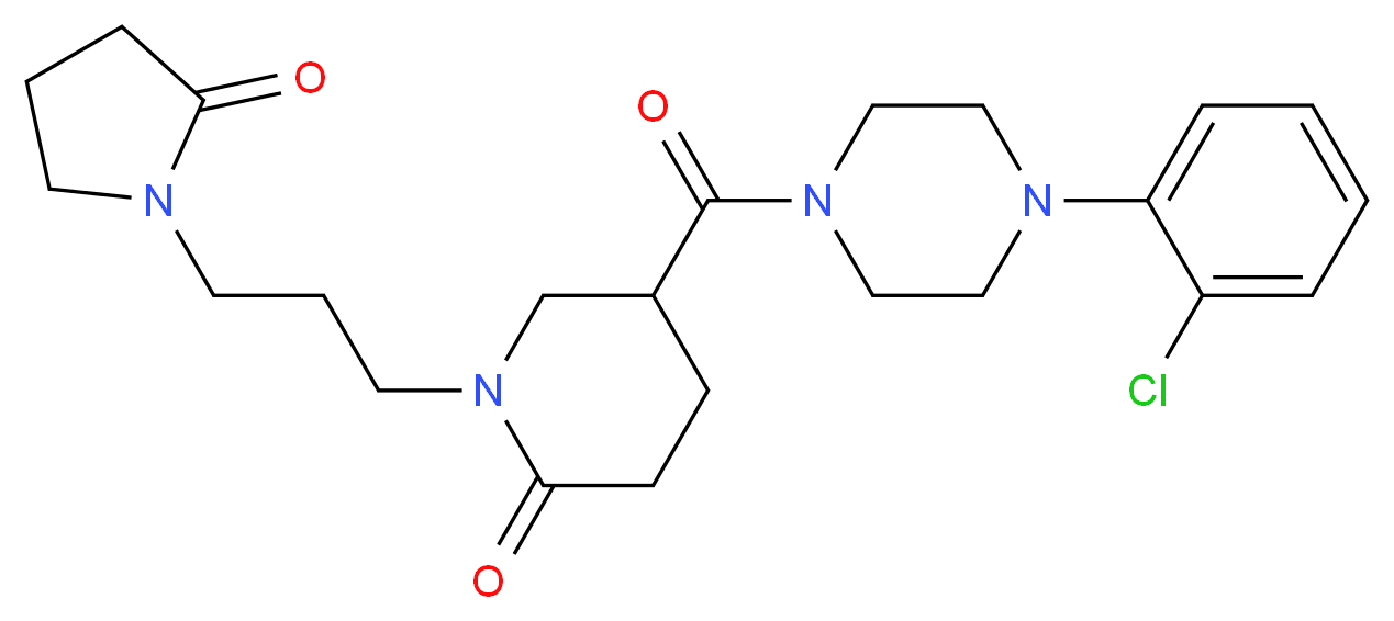 5-{[4-(2-chlorophenyl)-1-piperazinyl]carbonyl}-1-[3-(2-oxo-1-pyrrolidinyl)propyl]-2-piperidinone_Molecular_structure_CAS_)