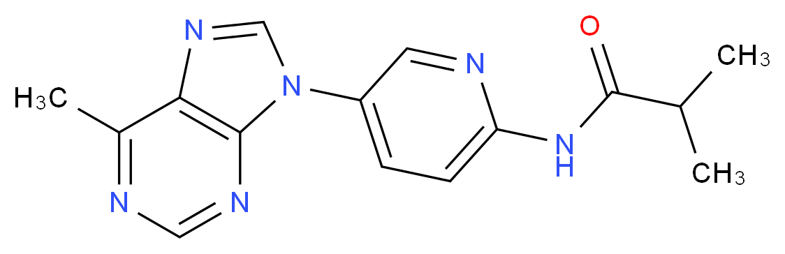 2-methyl-N-[5-(6-methyl-9H-purin-9-yl)pyridin-2-yl]propanamide_Molecular_structure_CAS_)