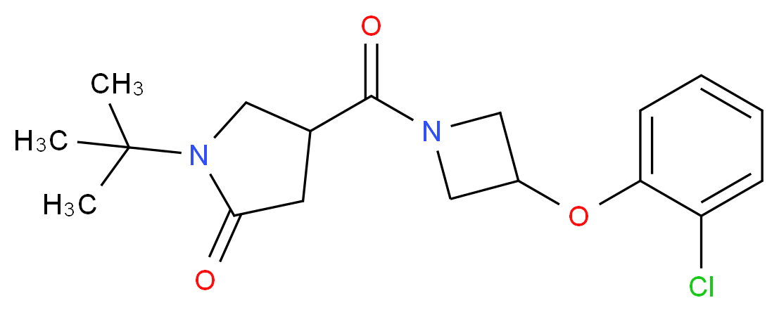 1-tert-butyl-4-{[3-(2-chlorophenoxy)-1-azetidinyl]carbonyl}-2-pyrrolidinone_Molecular_structure_CAS_)
