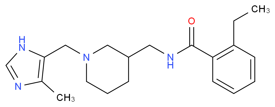 2-ethyl-N-({1-[(4-methyl-1H-imidazol-5-yl)methyl]piperidin-3-yl}methyl)benzamide_Molecular_structure_CAS_)