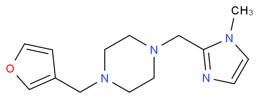 1-(3-furylmethyl)-4-[(1-methyl-1H-imidazol-2-yl)methyl]piperazine_Molecular_structure_CAS_)