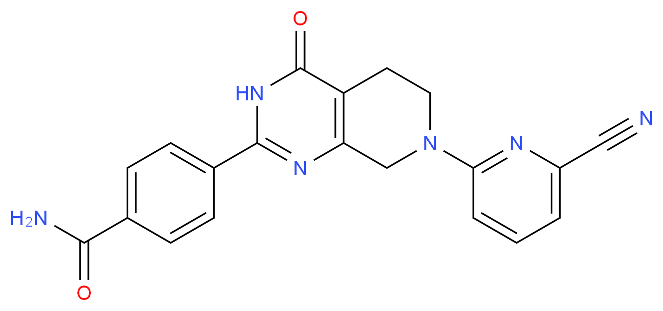 4-[7-(6-cyanopyridin-2-yl)-4-oxo-3,4,5,6,7,8-hexahydropyrido[3,4-d]pyrimidin-2-yl]benzamide_Molecular_structure_CAS_)