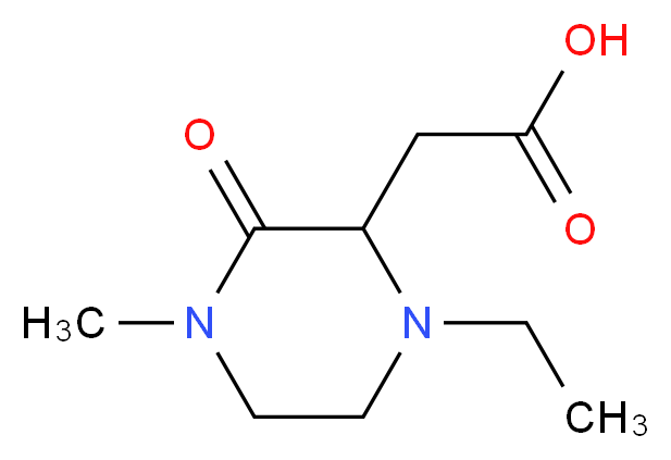 2-(1-Ethyl-4-methyl-3-oxo-2-piperazinyl)-acetic acid_Molecular_structure_CAS_)