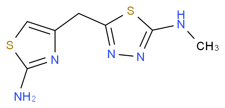 5-[(2-amino-1,3-thiazol-4-yl)methyl]-N-methyl-1,3,4-thiadiazol-2-amine_Molecular_structure_CAS_690642-84-3)