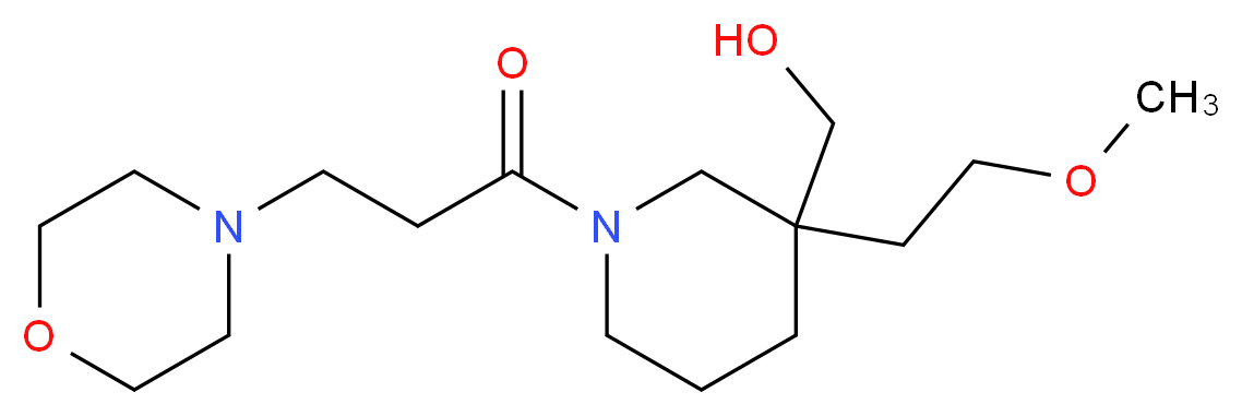 {3-(2-methoxyethyl)-1-[3-(4-morpholinyl)propanoyl]-3-piperidinyl}methanol_Molecular_structure_CAS_)