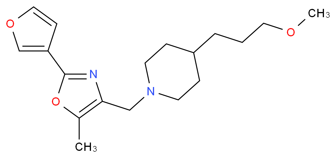 1-{[2-(3-furyl)-5-methyl-1,3-oxazol-4-yl]methyl}-4-(3-methoxypropyl)piperidine_Molecular_structure_CAS_)