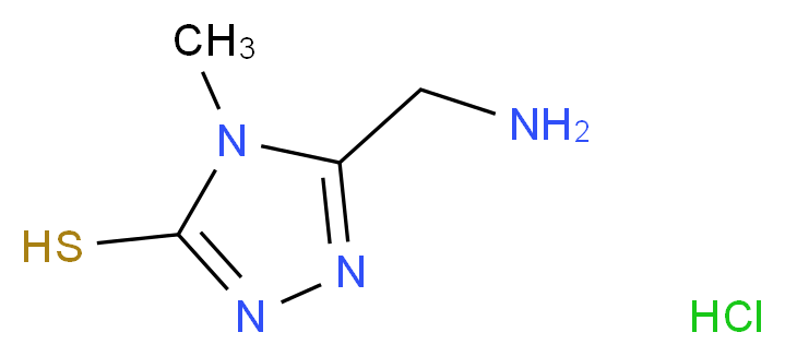 5-(aminomethyl)-4-methyl-4H-1,2,4-triazole-3-thiol hydrochloride_Molecular_structure_CAS_)