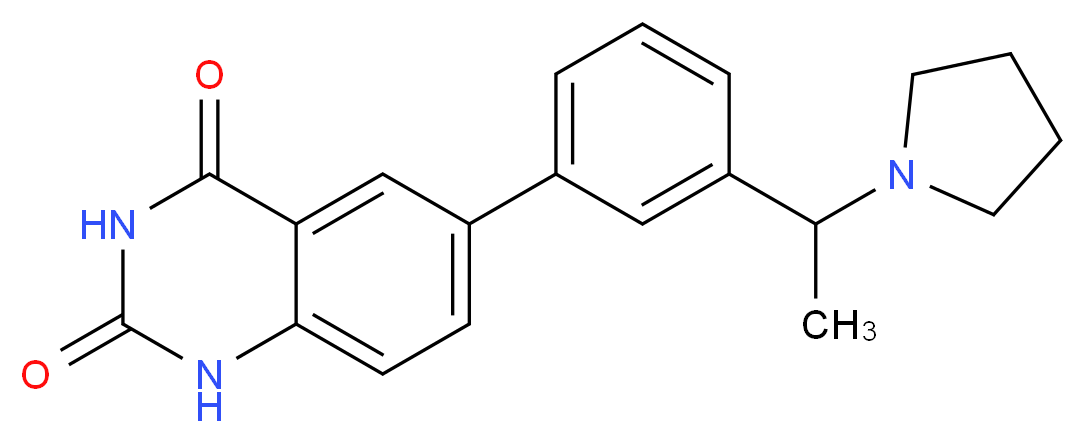 6-[3-(1-pyrrolidin-1-ylethyl)phenyl]quinazoline-2,4(1H,3H)-dione_Molecular_structure_CAS_)