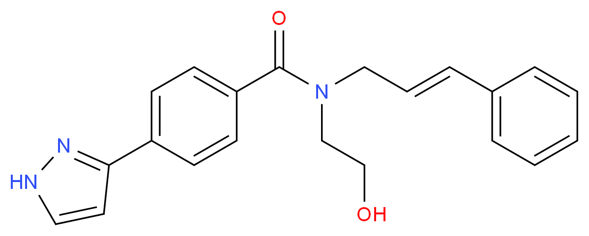 N-(2-hydroxyethyl)-N-[(2E)-3-phenyl-2-propen-1-yl]-4-(1H-pyrazol-3-yl)benzamide_Molecular_structure_CAS_)
