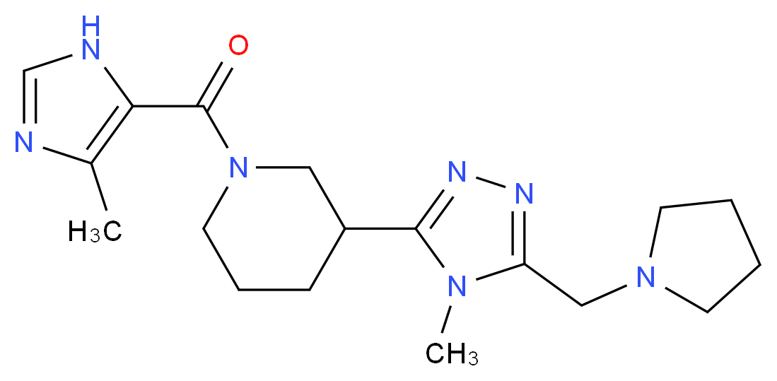 1-[(4-methyl-1H-imidazol-5-yl)carbonyl]-3-[4-methyl-5-(pyrrolidin-1-ylmethyl)-4H-1,2,4-triazol-3-yl]piperidine_Molecular_structure_CAS_)