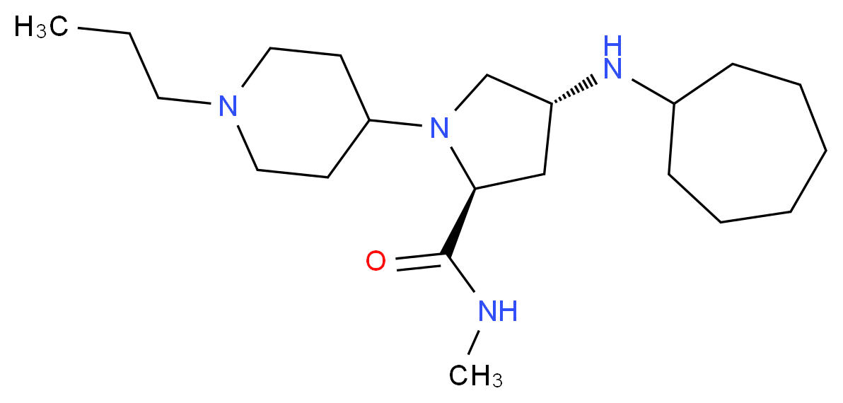 (4R)-4-(cycloheptylamino)-N-methyl-1-(1-propyl-4-piperidinyl)-L-prolinamide_Molecular_structure_CAS_)