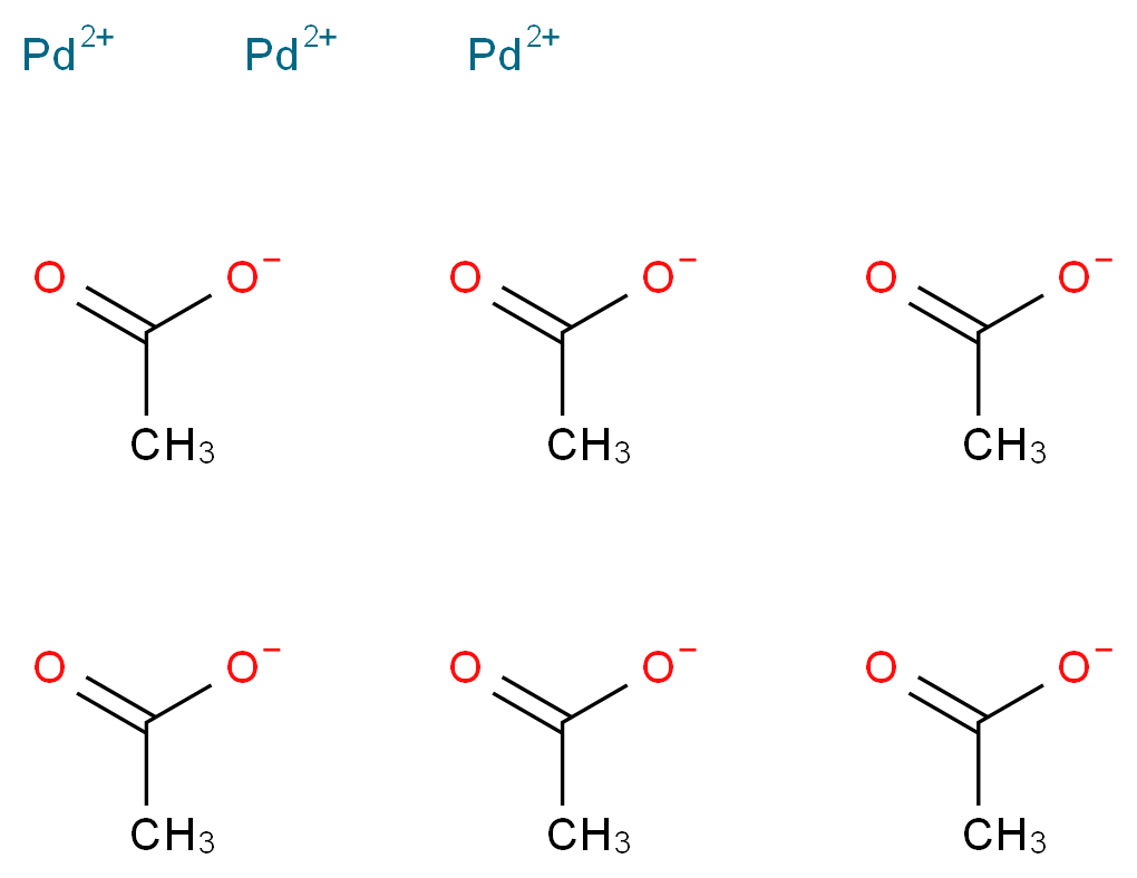 Palladium(II) acetate, trimer_Molecular_structure_CAS_3375-31-3)