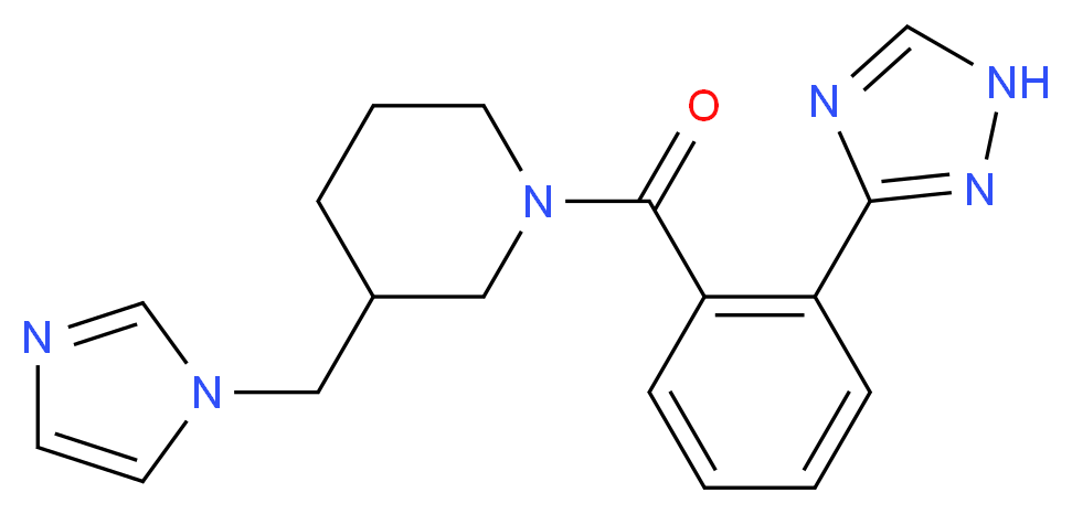 3-(1H-imidazol-1-ylmethyl)-1-[2-(1H-1,2,4-triazol-3-yl)benzoyl]piperidine_Molecular_structure_CAS_)