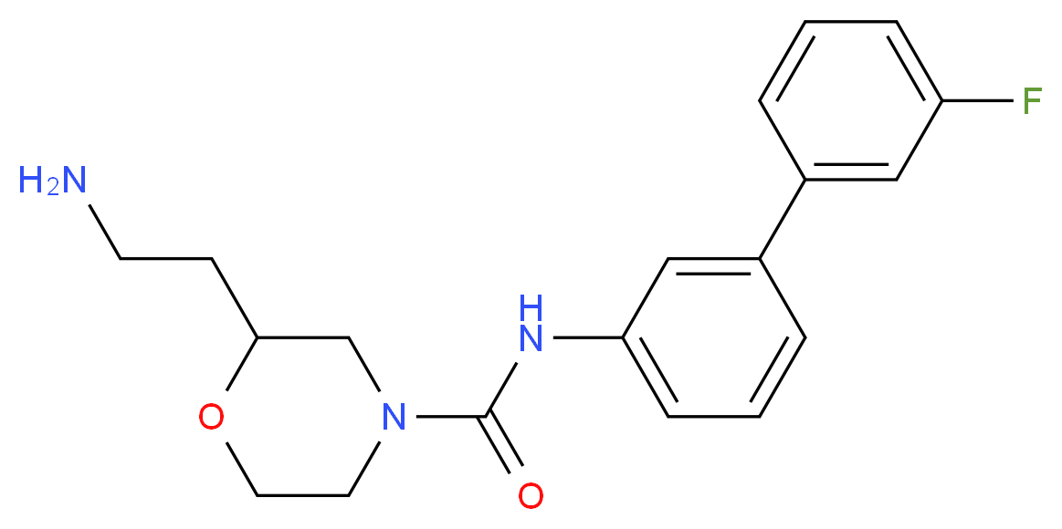2-(2-aminoethyl)-N-(3'-fluorobiphenyl-3-yl)morpholine-4-carboxamide_Molecular_structure_CAS_)