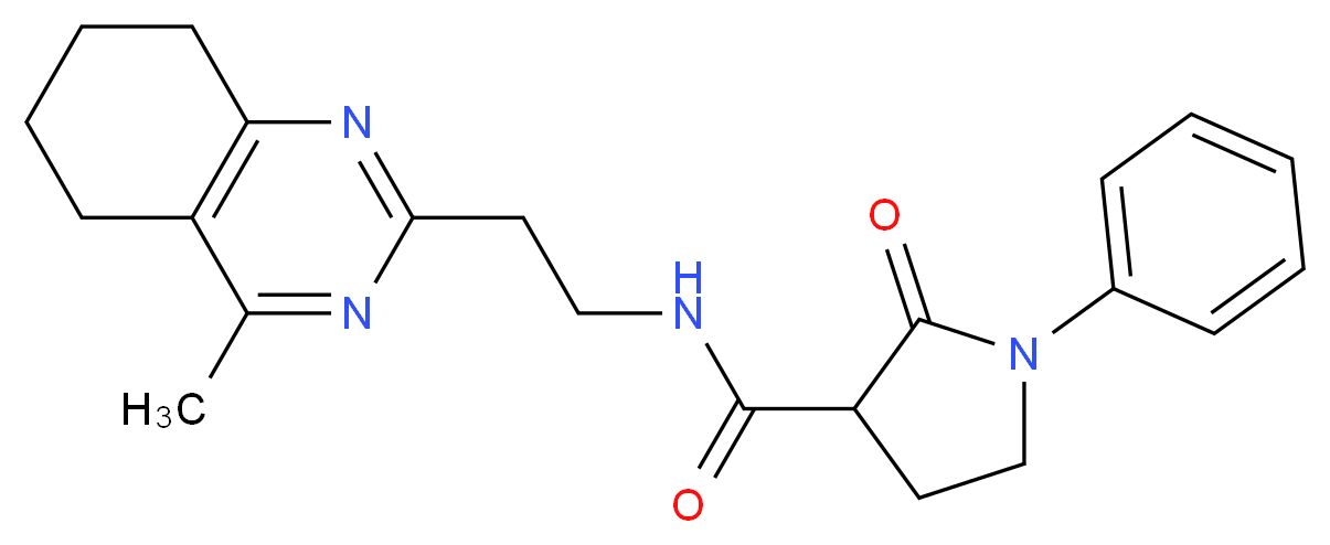 N-[2-(4-methyl-5,6,7,8-tetrahydro-2-quinazolinyl)ethyl]-2-oxo-1-phenyl-3-pyrrolidinecarboxamide_Molecular_structure_CAS_)