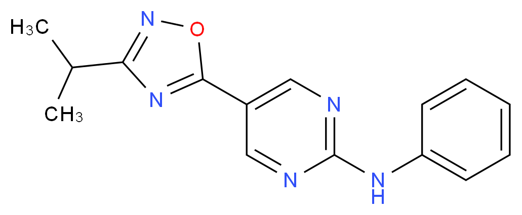 5-(3-isopropyl-1,2,4-oxadiazol-5-yl)-N-phenyl-2-pyrimidinamine_Molecular_structure_CAS_)
