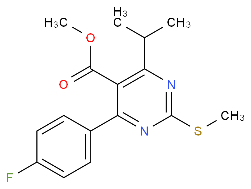 Methyl 4-(4-Fluorophenyl)-6-isopropyl-2-(methylthio)pyrimidine-5-carboxylate_Molecular_structure_CAS_160009-35-8)