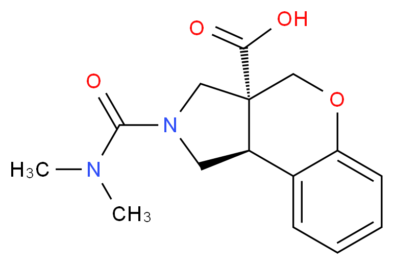 (3aR*,9bR*)-2-[(dimethylamino)carbonyl]-1,2,3,9b-tetrahydrochromeno[3,4-c]pyrrole-3a(4H)-carboxylic acid_Molecular_structure_CAS_)