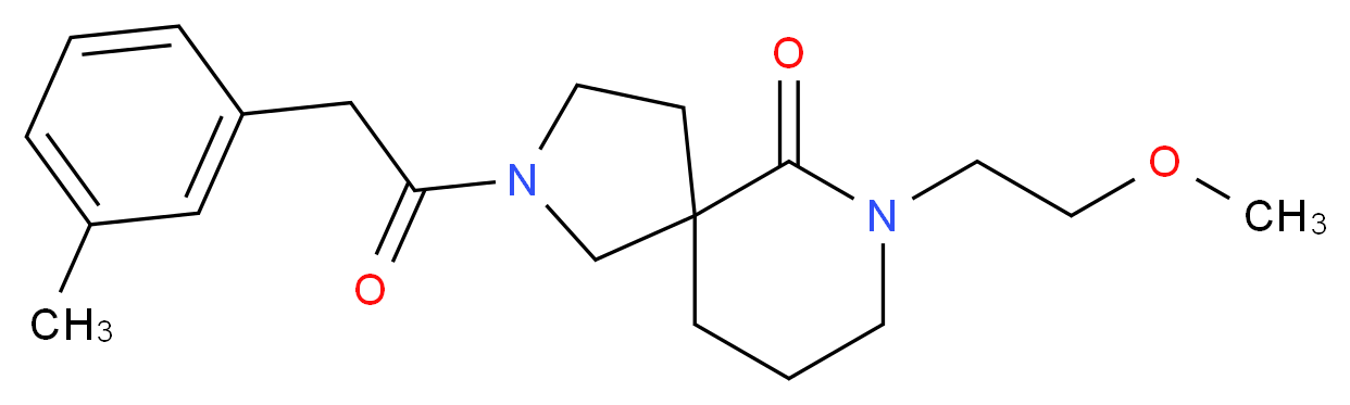7-(2-methoxyethyl)-2-[(3-methylphenyl)acetyl]-2,7-diazaspiro[4.5]decan-6-one_Molecular_structure_CAS_)