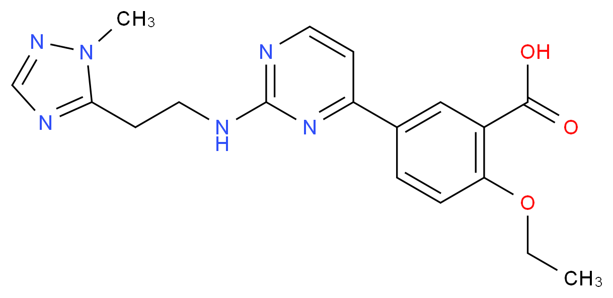 2-ethoxy-5-(2-{[2-(1-methyl-1H-1,2,4-triazol-5-yl)ethyl]amino}pyrimidin-4-yl)benzoic acid_Molecular_structure_CAS_)