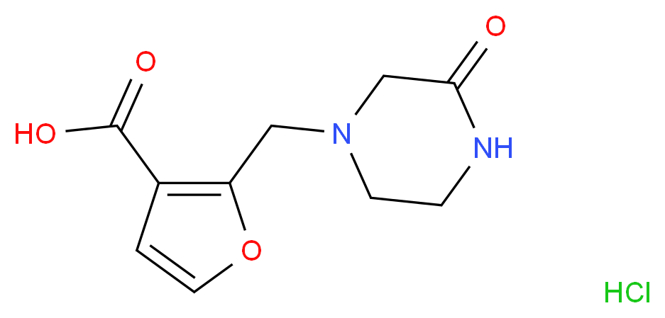 2-[(3-oxopiperazin-1-yl)methyl]furan-3-carboxylic acid hydrochloride_Molecular_structure_CAS_)