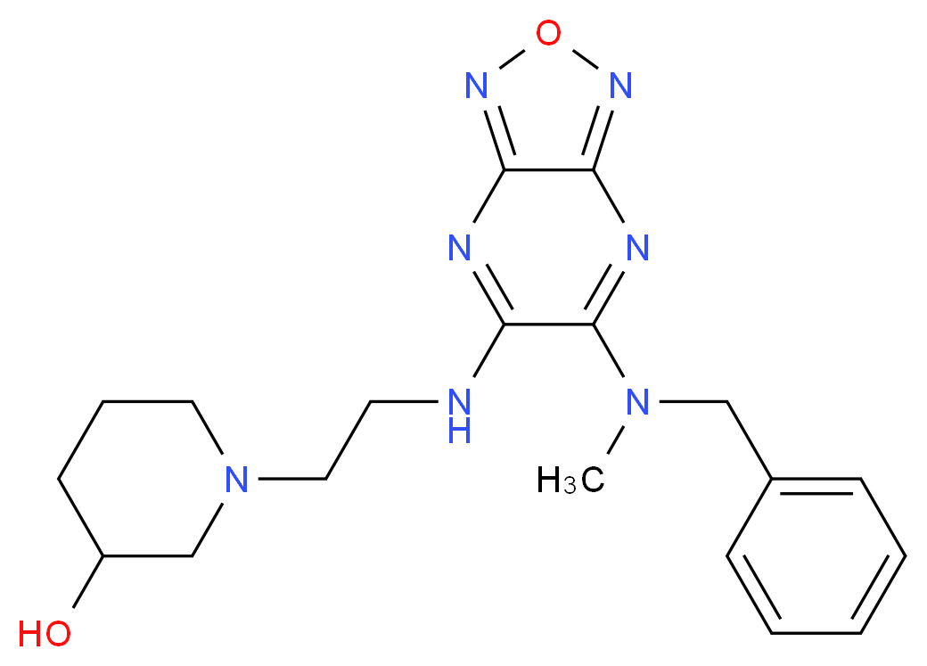 1-[2-({6-[benzyl(methyl)amino][1,2,5]oxadiazolo[3,4-b]pyrazin-5-yl}amino)ethyl]-3-piperidinol_Molecular_structure_CAS_)