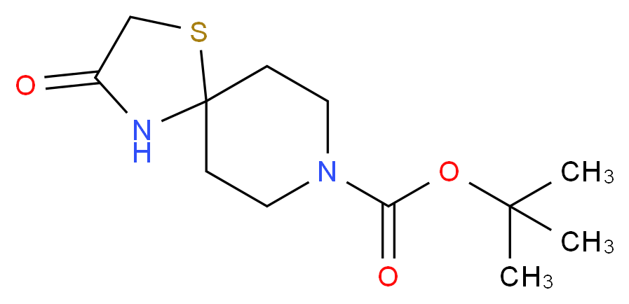 tert-Butyl 3-oxo-1-thia-4,8-diazaspiro[4.5]decane-8-carboxylate_Molecular_structure_CAS_)