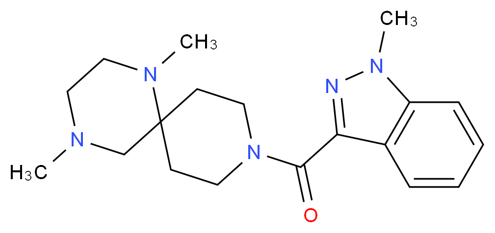 1,4-dimethyl-9-[(1-methyl-1H-indazol-3-yl)carbonyl]-1,4,9-triazaspiro[5.5]undecane_Molecular_structure_CAS_)