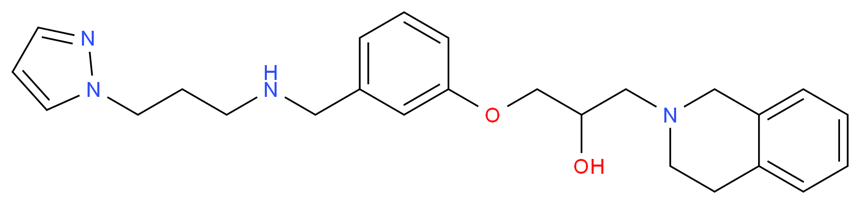 1-(3,4-dihydro-2(1H)-isoquinolinyl)-3-[3-({[3-(1H-pyrazol-1-yl)propyl]amino}methyl)phenoxy]-2-propanol_Molecular_structure_CAS_)