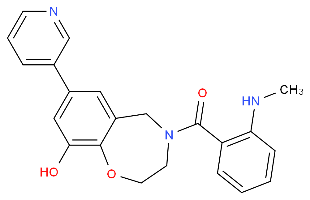 4-[2-(methylamino)benzoyl]-7-pyridin-3-yl-2,3,4,5-tetrahydro-1,4-benzoxazepin-9-ol_Molecular_structure_CAS_)