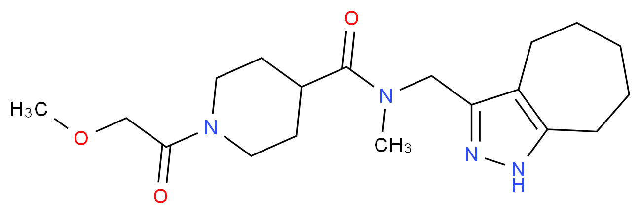 N-(1,4,5,6,7,8-hexahydrocyclohepta[c]pyrazol-3-ylmethyl)-1-(methoxyacetyl)-N-methyl-4-piperidinecarboxamide_Molecular_structure_CAS_)
