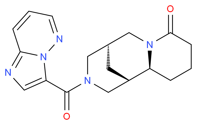 (1R,5R,11aS)-3-(imidazo[1,2-b]pyridazin-3-ylcarbonyl)decahydro-8H-1,5-methanopyrido[1,2-a][1,5]diazocin-8-one_Molecular_structure_CAS_)