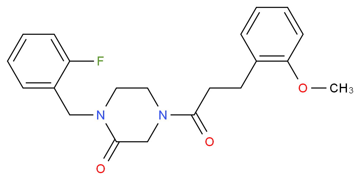 1-(2-fluorobenzyl)-4-[3-(2-methoxyphenyl)propanoyl]-2-piperazinone_Molecular_structure_CAS_)