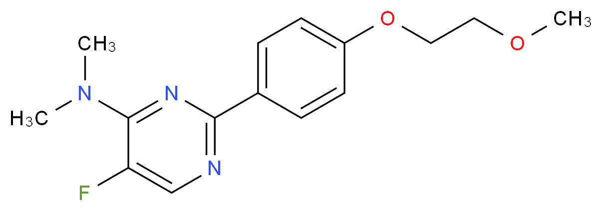 5-fluoro-2-[4-(2-methoxyethoxy)phenyl]-N,N-dimethylpyrimidin-4-amine_Molecular_structure_CAS_)