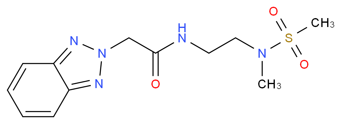 2-(2H-1,2,3-benzotriazol-2-yl)-N-{2-[methyl(methylsulfonyl)amino]ethyl}acetamide_Molecular_structure_CAS_)