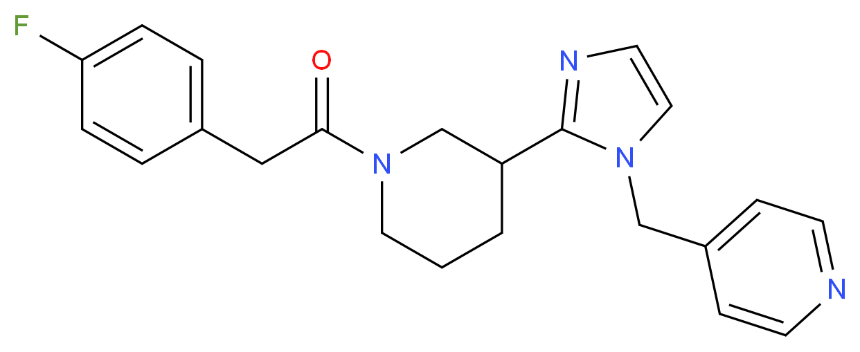 4-[(2-{1-[(4-fluorophenyl)acetyl]piperidin-3-yl}-1H-imidazol-1-yl)methyl]pyridine_Molecular_structure_CAS_)