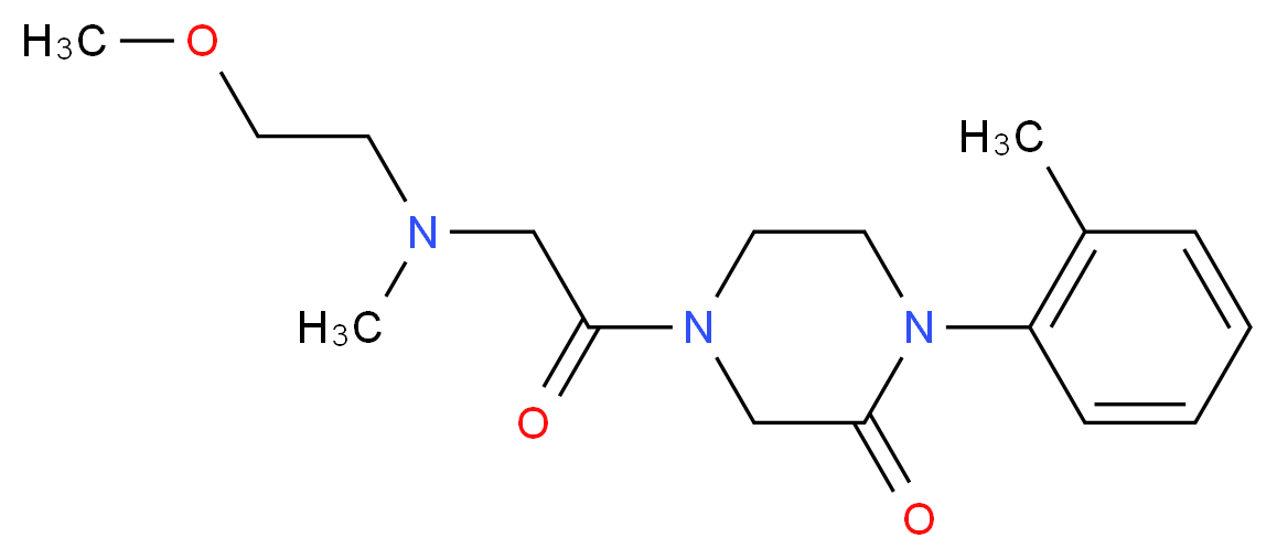 4-[N-(2-methoxyethyl)-N-methylglycyl]-1-(2-methylphenyl)-2-piperazinone_Molecular_structure_CAS_)