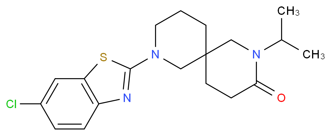 8-(6-chloro-1,3-benzothiazol-2-yl)-2-isopropyl-2,8-diazaspiro[5.5]undecan-3-one_Molecular_structure_CAS_)