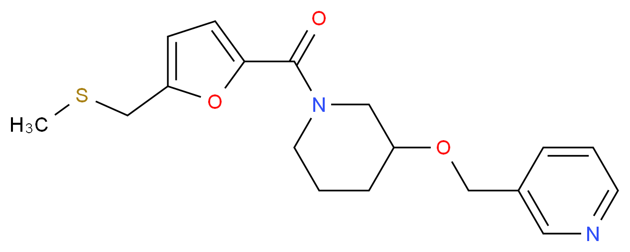3-{[(1-{5-[(methylthio)methyl]-2-furoyl}-3-piperidinyl)oxy]methyl}pyridine_Molecular_structure_CAS_)