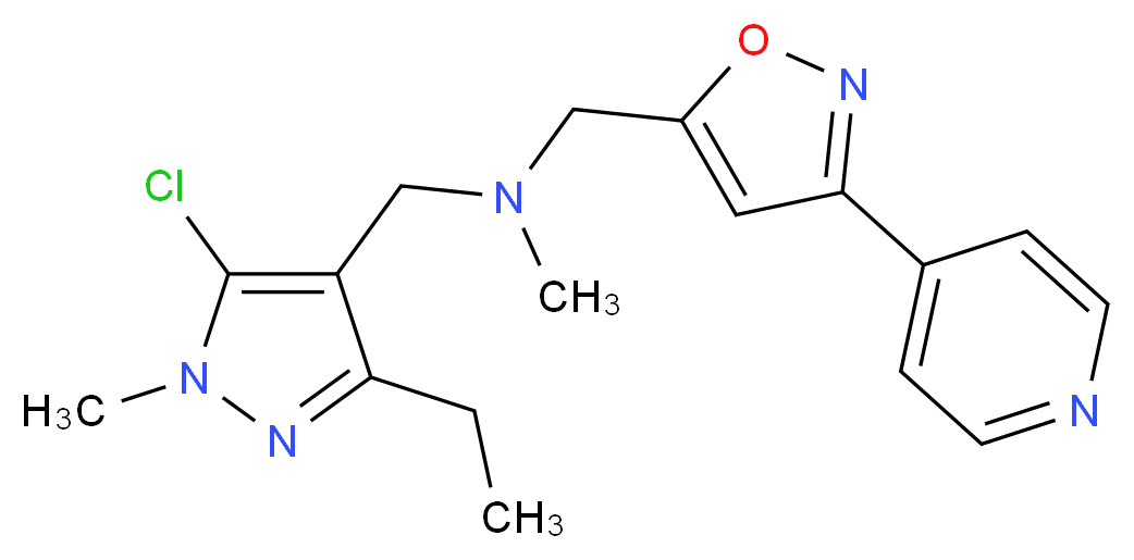 1-(5-chloro-3-ethyl-1-methyl-1H-pyrazol-4-yl)-N-methyl-N-{[3-(4-pyridinyl)-5-isoxazolyl]methyl}methanamine_Molecular_structure_CAS_)