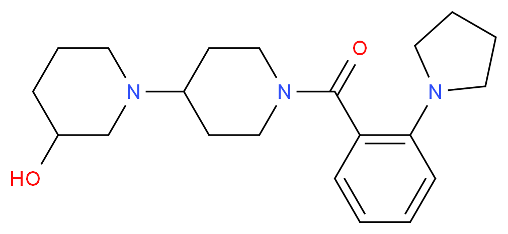 1'-[2-(1-pyrrolidinyl)benzoyl]-1,4'-bipiperidin-3-ol_Molecular_structure_CAS_)