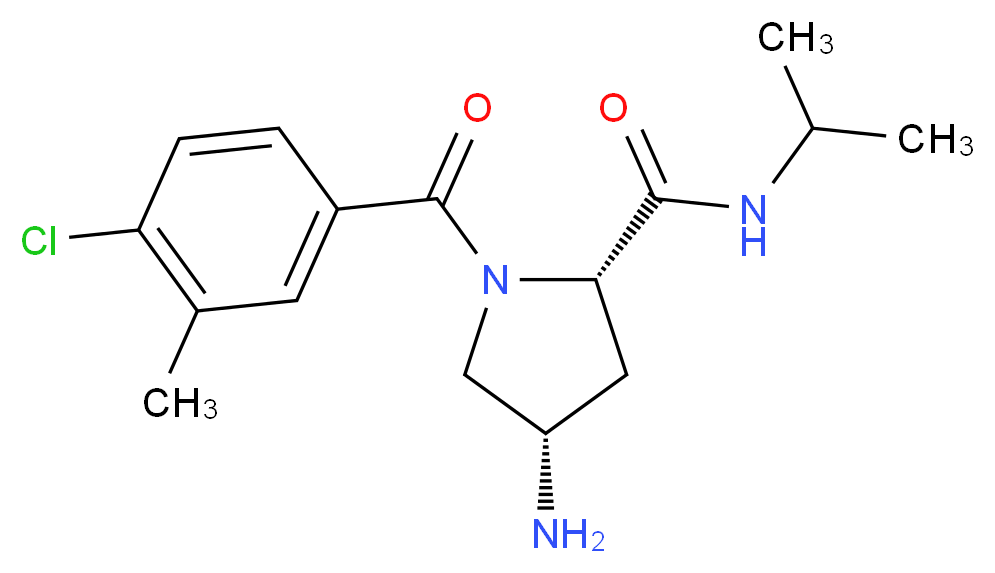 (2S,4S)-4-amino-1-(4-chloro-3-methylbenzoyl)-N-isopropylpyrrolidine-2-carboxamide_Molecular_structure_CAS_)