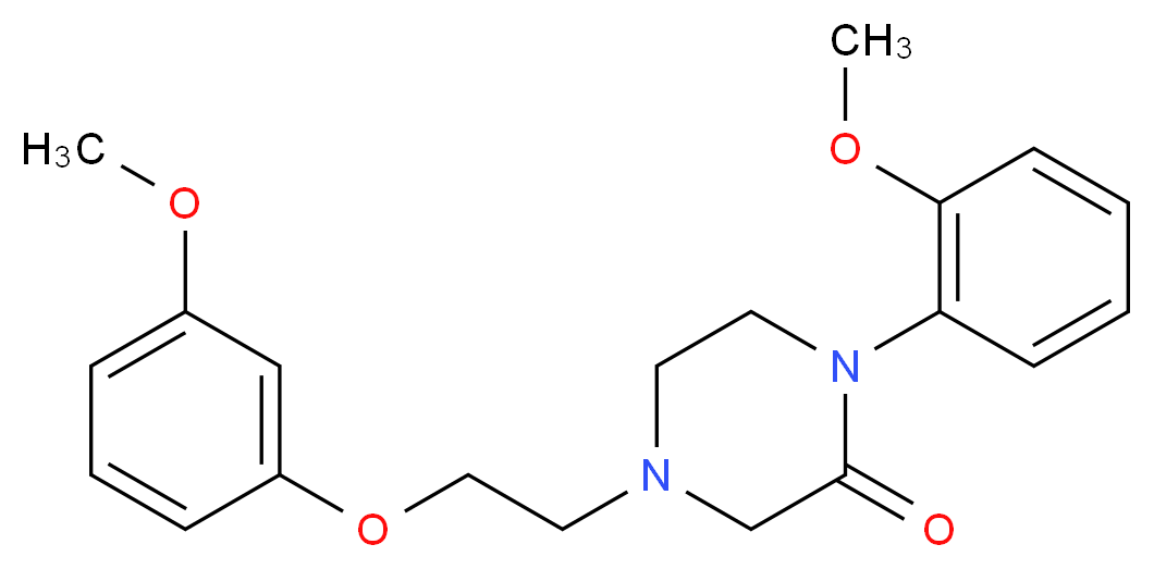 4-[2-(3-methoxyphenoxy)ethyl]-1-(2-methoxyphenyl)-2-piperazinone_Molecular_structure_CAS_)