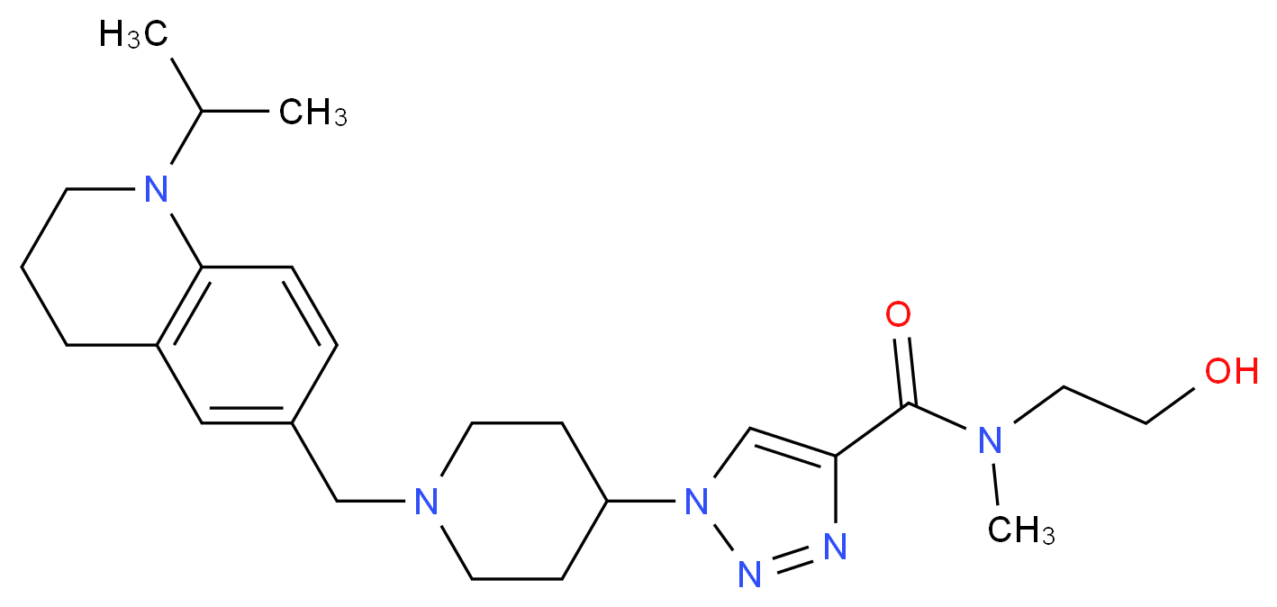 N-(2-hydroxyethyl)-1-{1-[(1-isopropyl-1,2,3,4-tetrahydro-6-quinolinyl)methyl]-4-piperidinyl}-N-methyl-1H-1,2,3-triazole-4-carboxamide_Molecular_structure_CAS_)