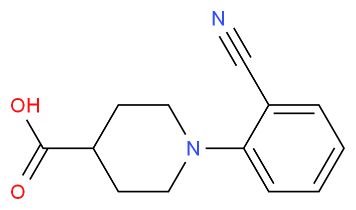 1-(2-Cyanophenyl)-4-piperidinecarboxylic acid_Molecular_structure_CAS_)