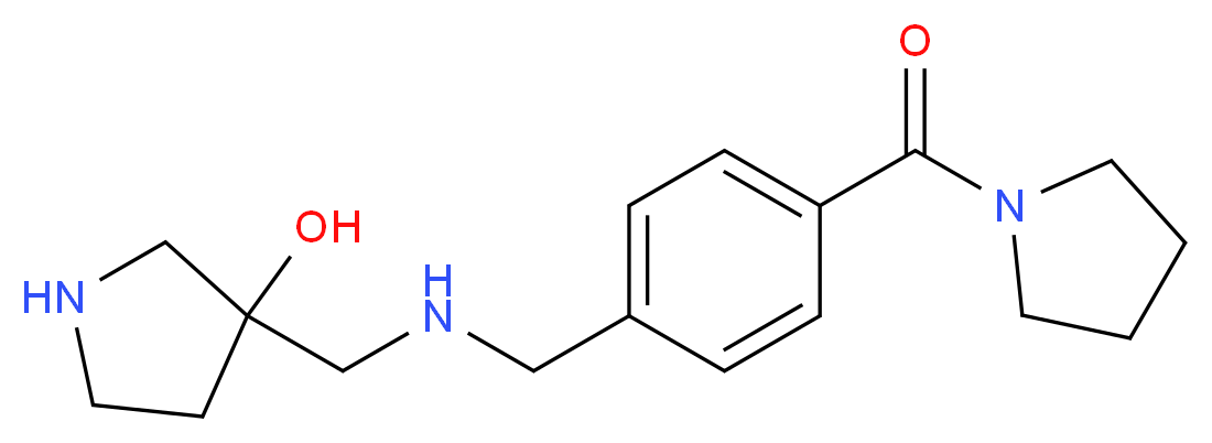 3-({[4-(pyrrolidin-1-ylcarbonyl)benzyl]amino}methyl)pyrrolidin-3-ol_Molecular_structure_CAS_)